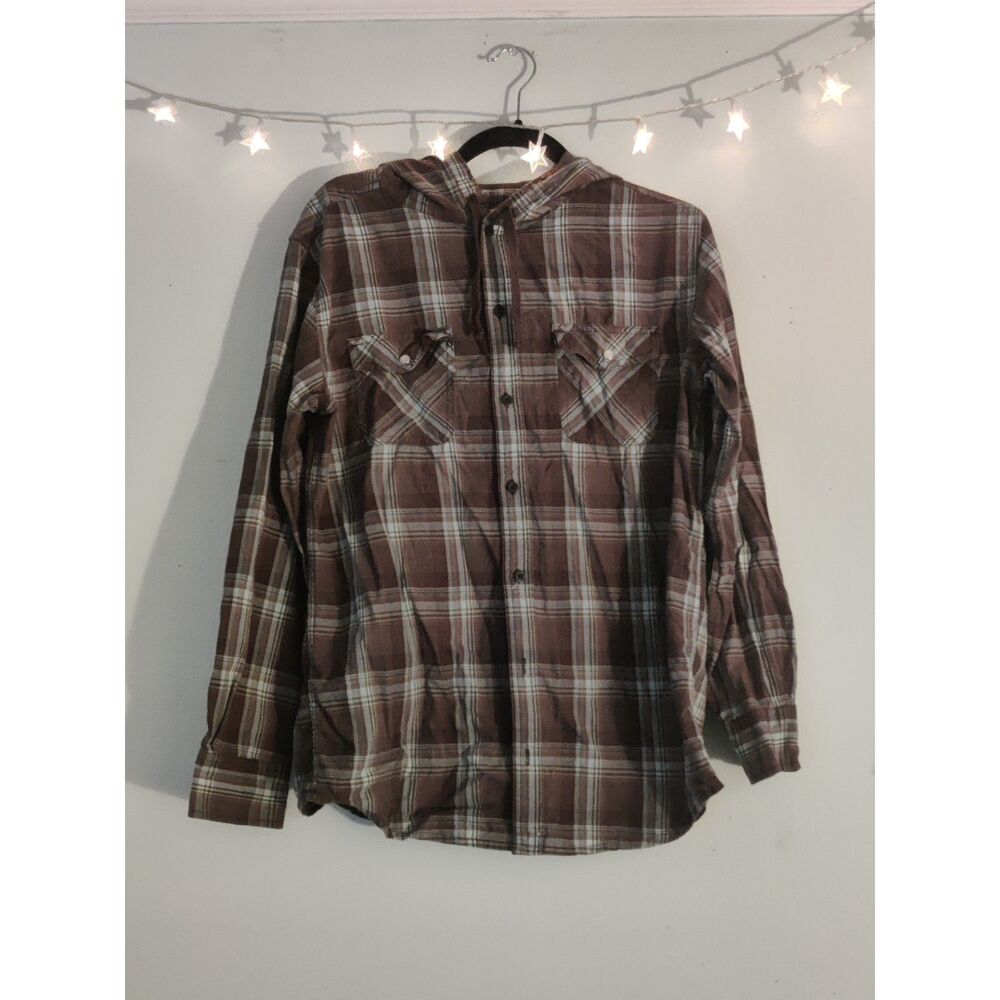 Mossimo Supply Co 2000s Girl's XL Plaid Button Up Hoodie